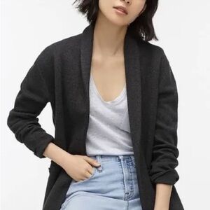 J.Crew Sophie Open Knit Blazer Cardigan Gray XS NWT